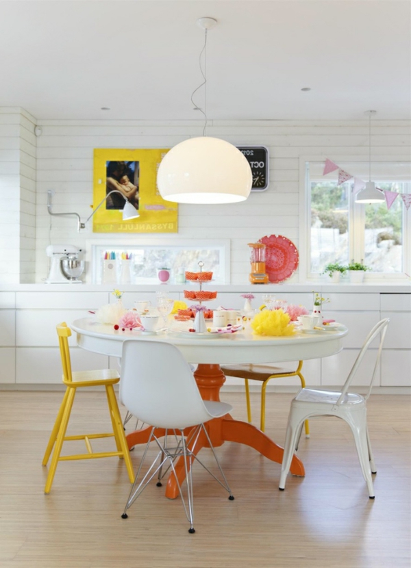 Küchen Designs tisch stuhl gelb