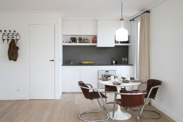 Möbel design Ideen tulpentisch stuhl leuchter spüle küche