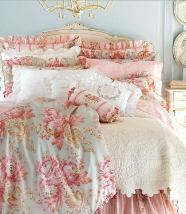 Schlafzimmer Dekorationsideen rosa bett