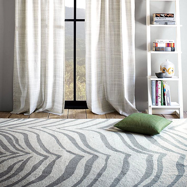 dekadentes Schlafzimmer zebra teppich