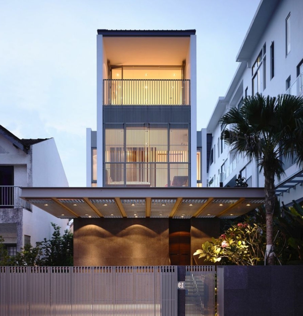 modernen Haus in Singapur architektur beleuchtung