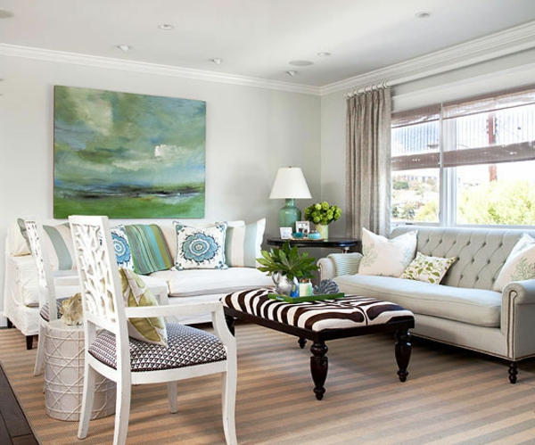 toll interior Farben weiß wohnzimmer couch stuhl tisch bild