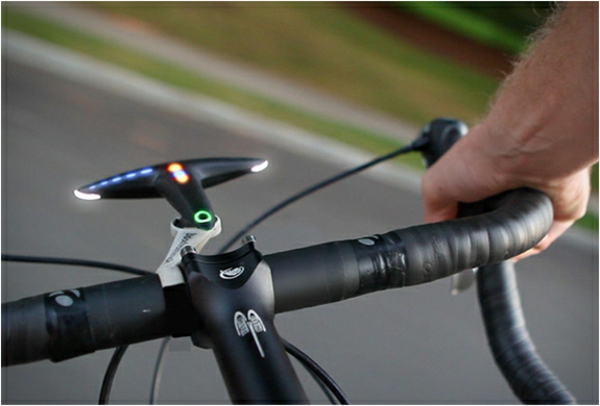 Ein neues Fahrrad Navigationssystem Hammerhead licht
