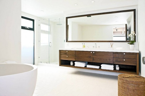 Haus Matthew Perry Malibu atemberaubendes Interior badezimmer schrank