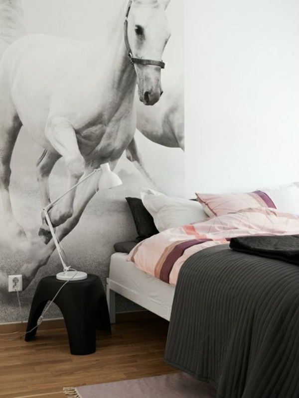 Herrliche Schlafzimmer Designs pferd nachttisch bett
