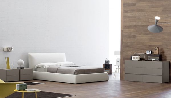 Moderne Betten beige weiß schrank schlafzimmer