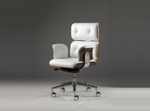 Moderne Möbel von Altek Italia Design weiß leder stuhl