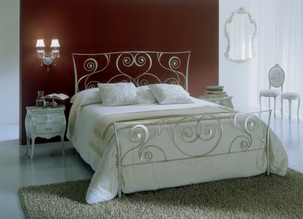 Traumhaft Schmiedeeisen Schlafzimmer Möbel bett weiß nachttisch