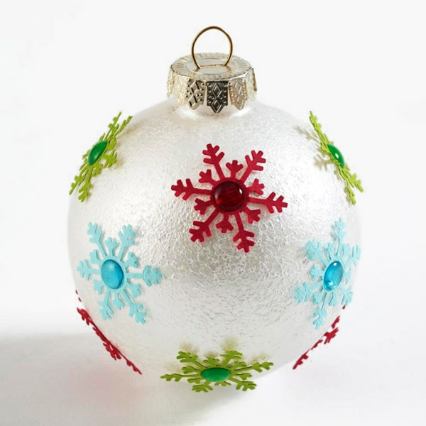 Weihnachtsbaum Ornament kugel schneeflocke rot blau grün