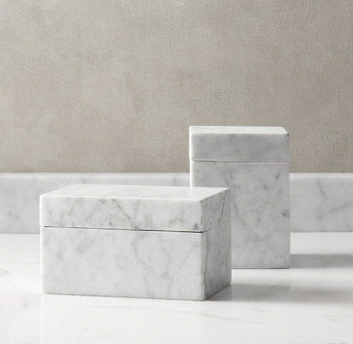 ausgefallene möbel marmor weiß behälter