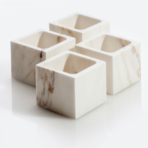 ausgefallene möbel marmor schüssel quadratisch weiß