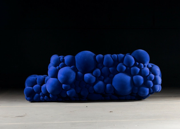 designer möbel maarten de ceulaer mutation kollektion sofa rund blau