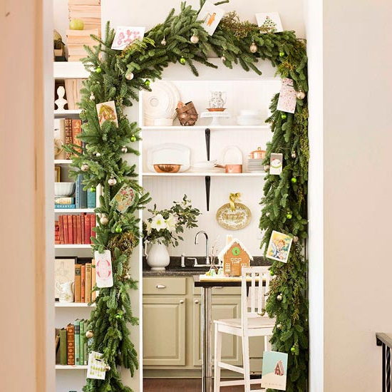 weihnachten dekoration klein innenraum eingangsbereich bogen