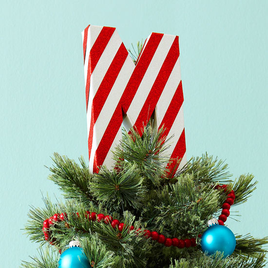 weihnachtsbaum deko christbaumspitze buchstabe