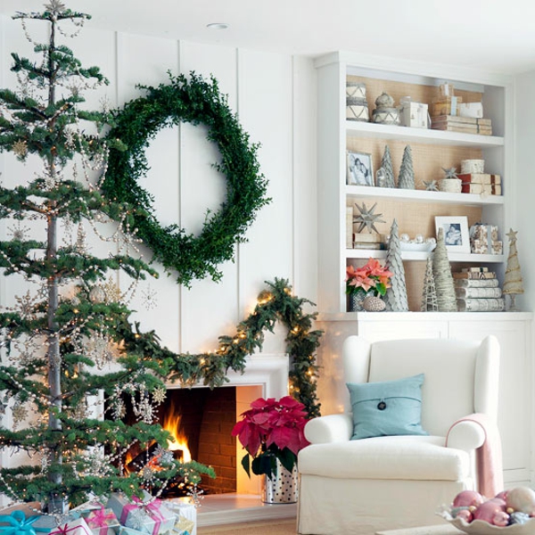 Dekoration Weihnachtsbaum regale sofa