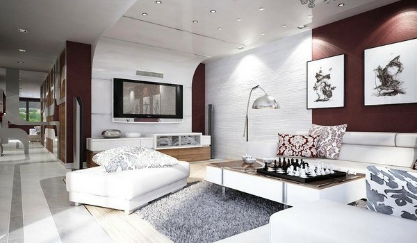 Geräumiges stilvolles Apartment Bratislava couch tisch weiß