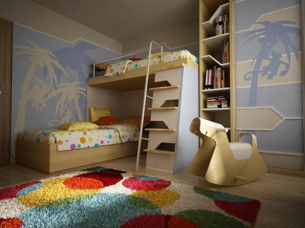 Geräumiges stilvolles Apartment Bratislava kinderzimmer teppich betten