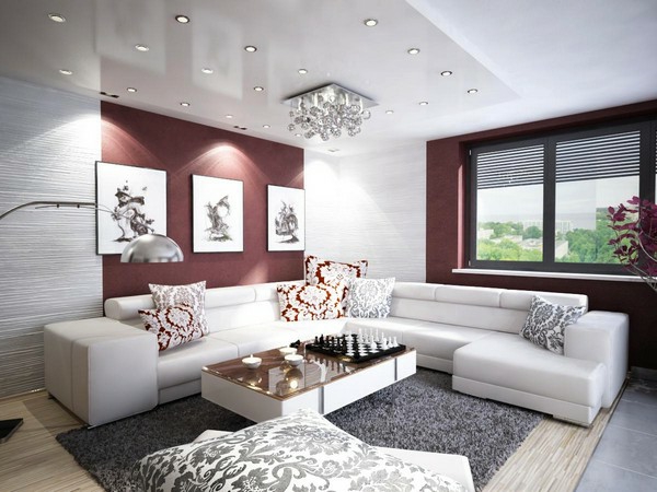 Geräumiges stilvolles Apartment in Bratislava couch weiß kissen tisch