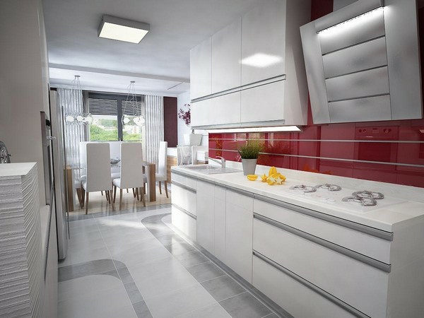 Geräumiges stilvolles Apartment in Bratislava küche weiß spüle