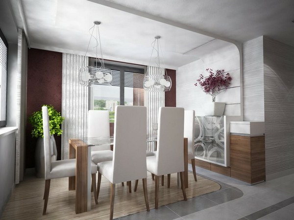Geräumiges stilvolles Apartment in Bratislava tisch pendelleuchter stuhl