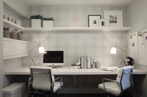 Heimbüro teilen schreibtisch stuhl weiß