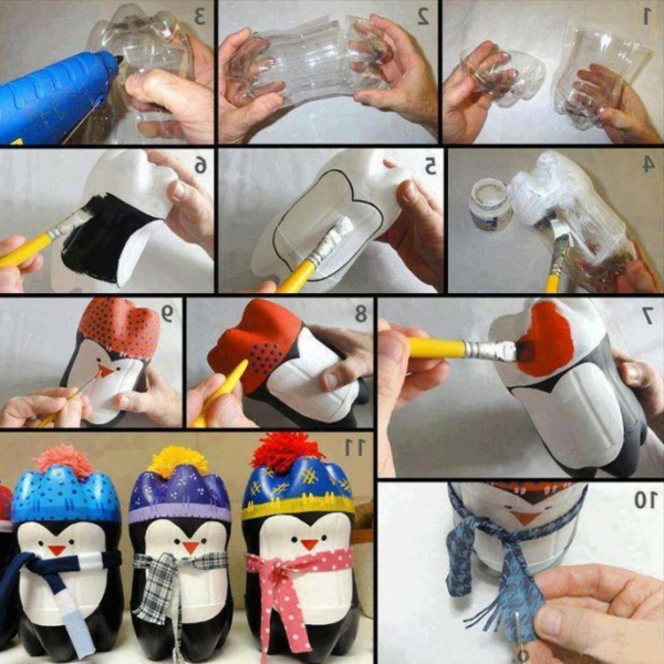 Interessant handgemachte kindische Ornamente penguin