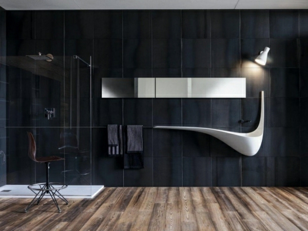 Moderne Badezimmer Design dusche glaswand