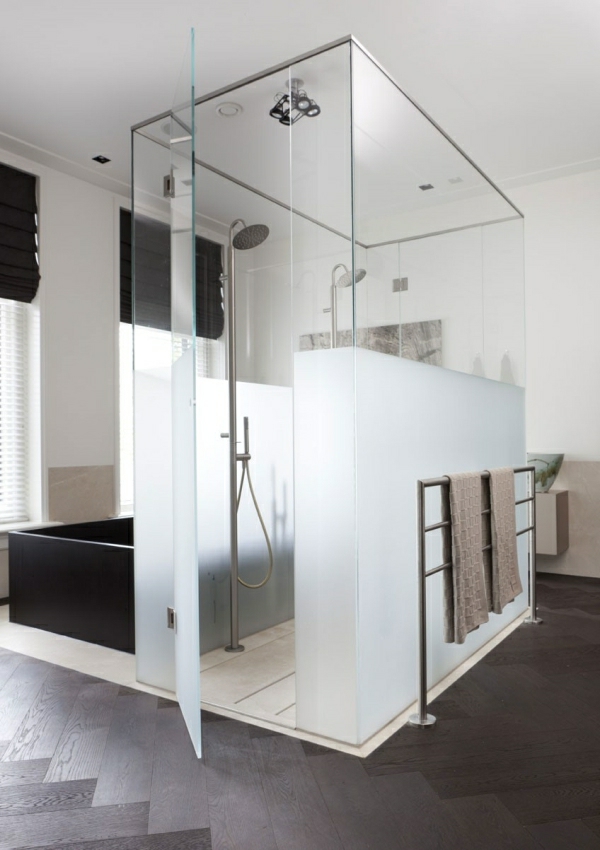 Moderne Badezimmer Designs dusche glaswand