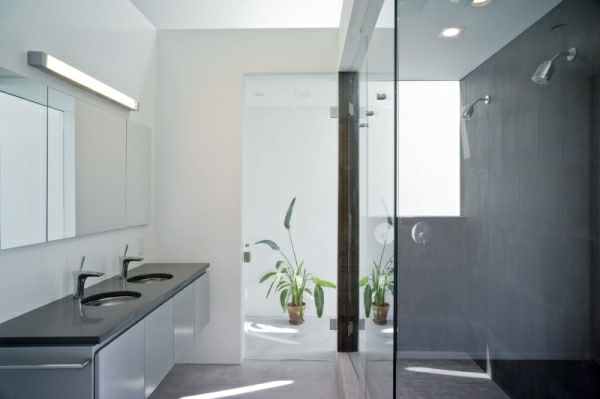 Moderne Badezimmer Designs grau waschbecken