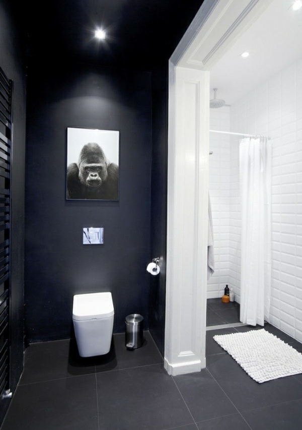 Moderne Badezimmer Designs toilette bild schwarz