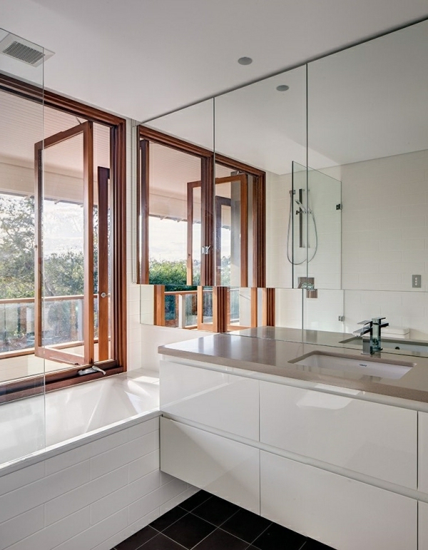 Moderne Badezimmer Designs wanne weiß waschbecken