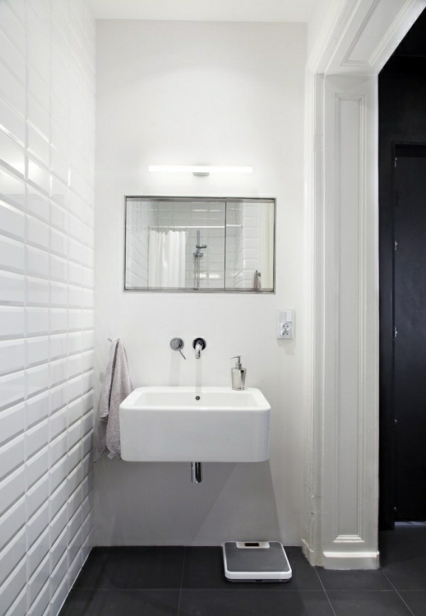 Modern Badezimmer Designs weiß waschbecken spiegel