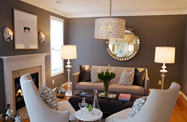 beeindruckende Wohnzimmer Dekoration leuchter couch lampe tisch