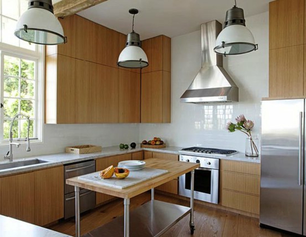 coole stilvolle Küche Designs holz kücheninsel leuchter spüle kochherd