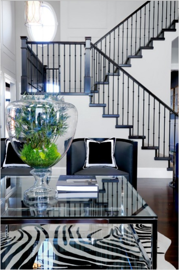 Atemberaubend Treppengeländer zebra tisch glas treppe