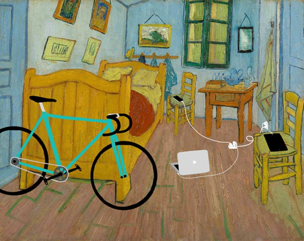 Berühmte Gemälde fahrrad bett