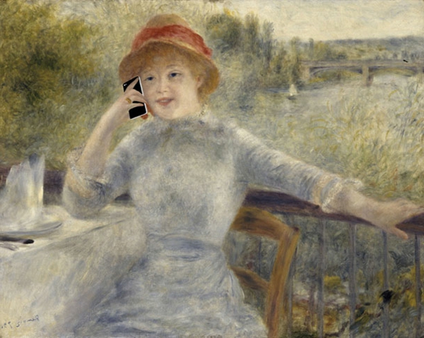 Berühmte Gemälde frau phone