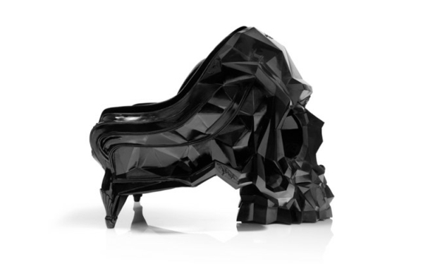Erstaunlicher Schädel schwarz Sessel design