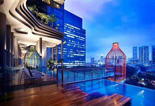 Hotel Singapur exterior nacht
