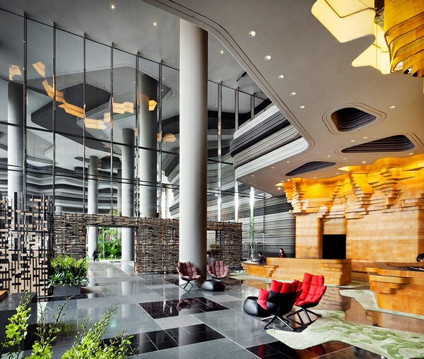 Hotel in Singapur bodenbelag sofa