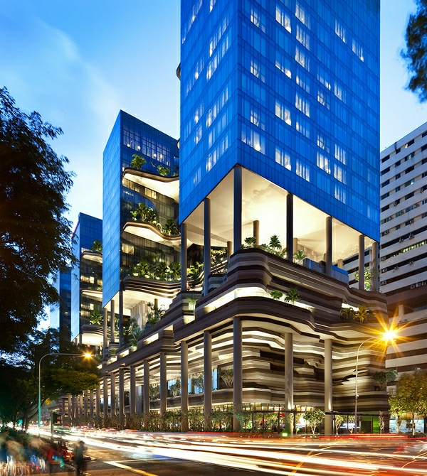 Hotel in Singapur exterior architektur lichter