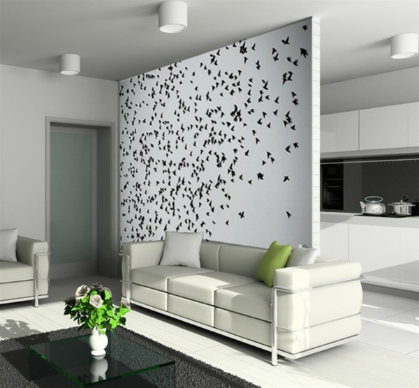 Modern Wand Aufkleber couch blumen