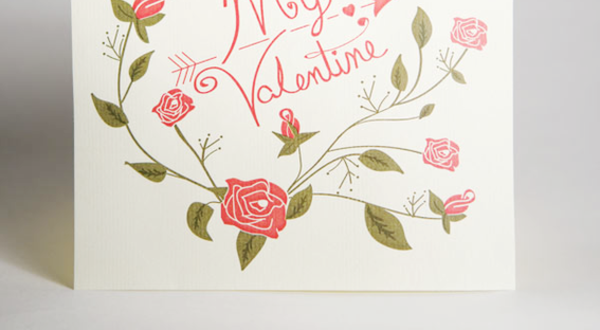 Valentinstag Karte rosen
