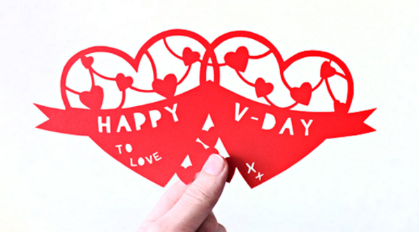 Valentinstag toll Karte herzen