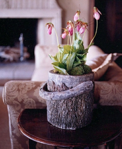 kreative ideen zum selbermachen baumstumpf vase originelle deko