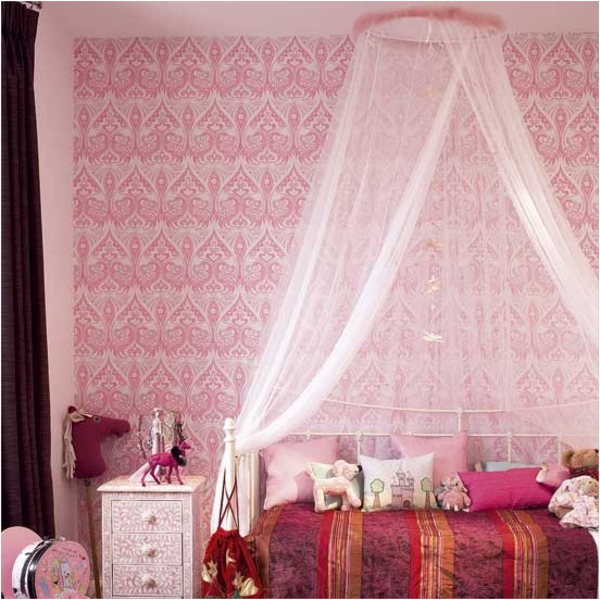 toll altmodisch Mädchenzimmer baldachin bett rosa
