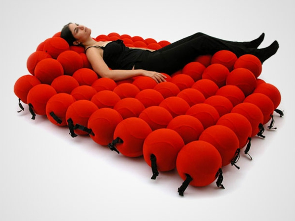 ungewöhnliche wunderliche Bett Designs rot