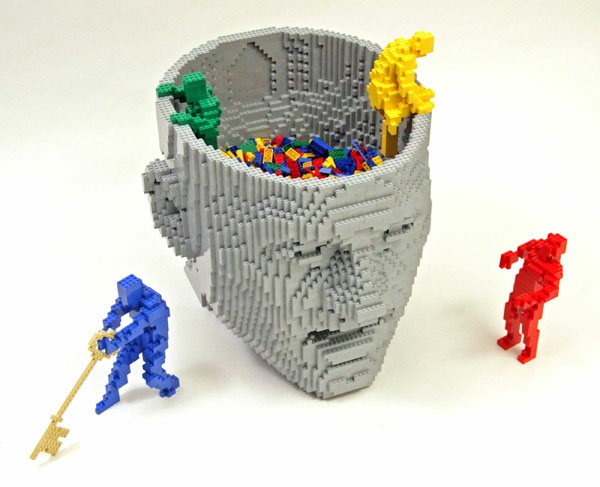 unglaubliche LEGO Kunstwerke denken