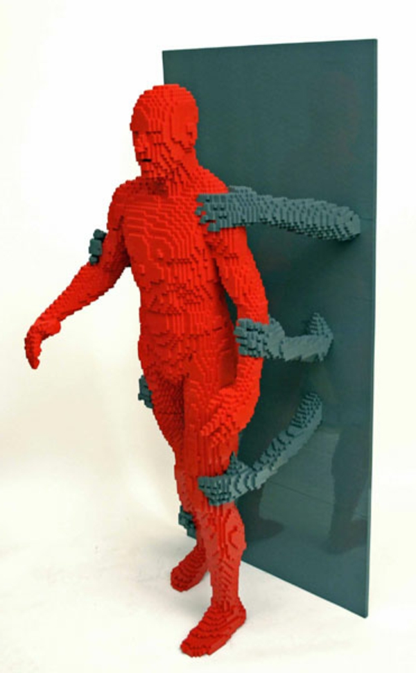 unglaublich LEGO Kunstwerke rot mensch