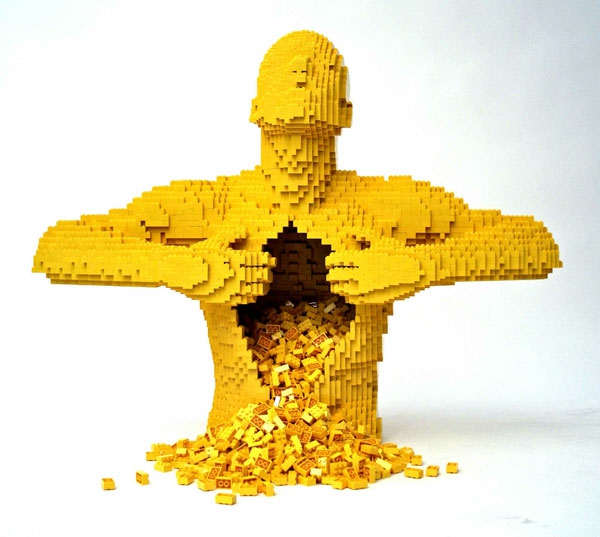 unglaubliche gelb LEGO Kunstwerke